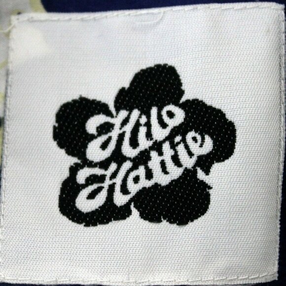 VTG 80s Hilo Hattie Men's Blue Shirt Size L Hawaiian Flowers Pocket 100% Silk - Picture 8 of 10